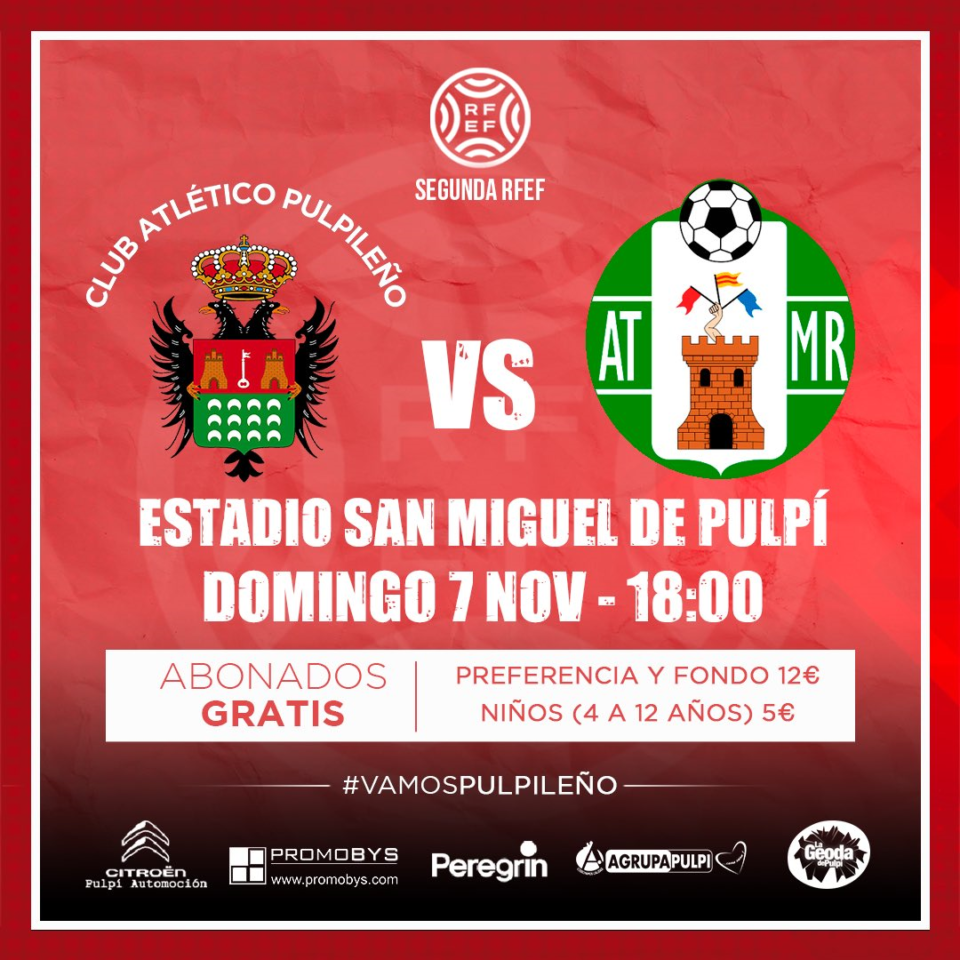 Cartel Atlético Pulpileño vs Atlético Mancha Real 07-11-21
