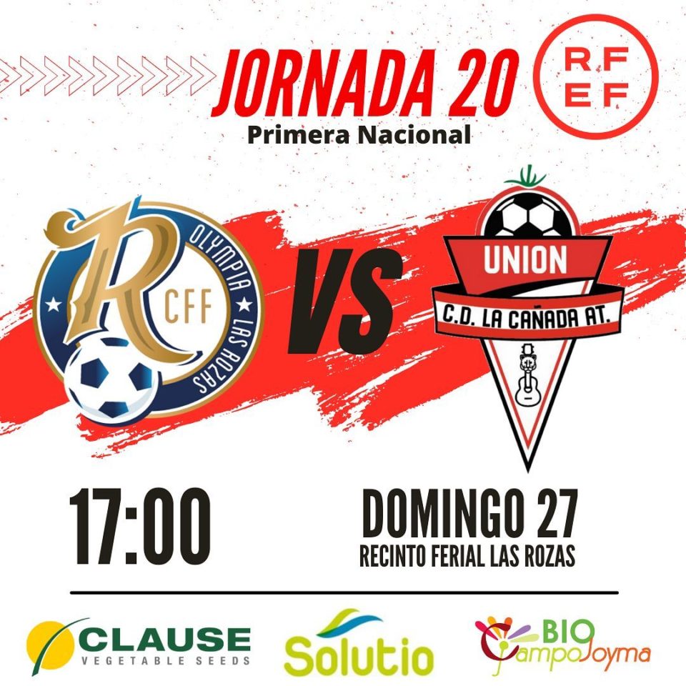 Cartel Olympia CFF vs UCD La Cañada Atlético 27-02-22