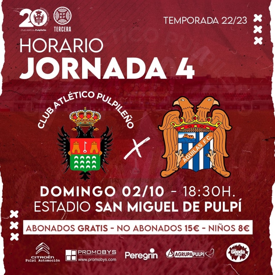 Cartel Atlético Pulpileño vs Águilas FC 02-10-22